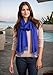 Achillea Soft Silky Pashmina Scarf for Women – Shawl Wrap for Evening Dresses, Bridesmaids, Weddings & Everyday Wear (Royal Blue)