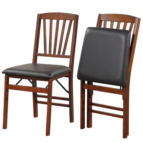 COSTWAY Wooden Folding Dining Chair