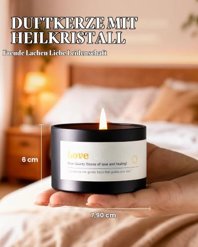AOOVOO Crystal Love Duftkerzen geschenkset für Frauen,4er Duftkerze – Bild 5