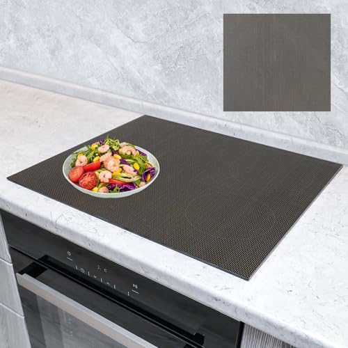 OMJMYY 52x60cm Protection Plaque Induction Tapis de Protection Plaque Cuisson Induction en Silicone Plaque de Cuisson Magnétique Cooktop Anti Rayures Non Slip...