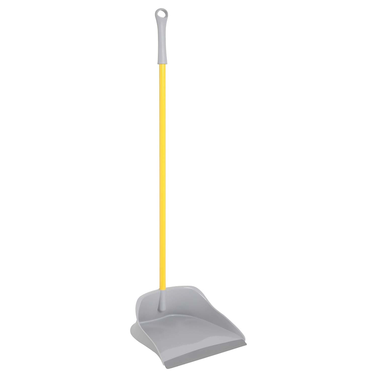Apex Paletta Raccolta Polvere con Manico in Metallo e Baffo in Gomma – Modello Duck – Alzaimmondizia Professionale con Piedino Ferma-Paletta – 27x27x84 cm