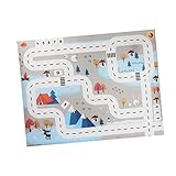 TOYANDONA Puzzle Matte mit Verkehrskarte rutschfeste Weiche Spielmatte für Jungen und Mädchen Tragbar Langlebig Multifunktional als Rennstrecke und Spielteppich für Junge Mädchen und
