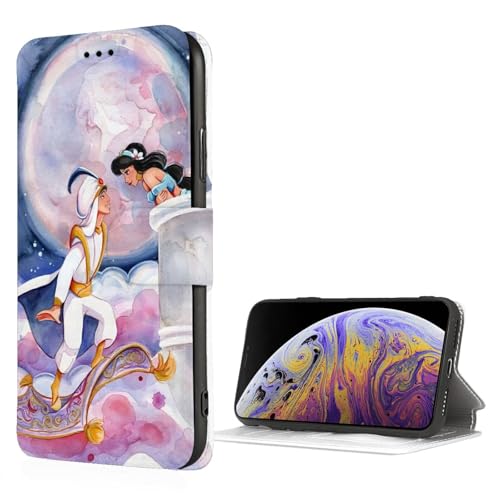 ジャスミン アラジン Iphone Se ケース 第2世代 / Iphone8 / Iphone7 対応 手帳型 スマホケース マグネット Se2 アイフォンse 耐衝撃 全面保護 カード収納 スタンド機能 レザーケース カバー Puレザー 男女兼用 po