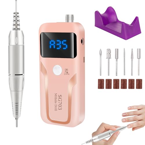 Delifo MJQ703--CP01 Electric Nail Drill, Delifo Portable Nail Drill Professional Pedicurerechargeable 35000 Rpm Nail File Machine Acrylic Nails Polishing Tools cover