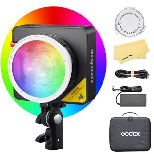 Image of Godox ML100R ML100 R Full Color RGB LED Video Light,Bluetooth Control,1800K-10000K CCT,High 95 CRI /TLCI,14 FX,110W Input Power,Compact & Lightweight for Professional Filmmaking,Vlogging,Photography