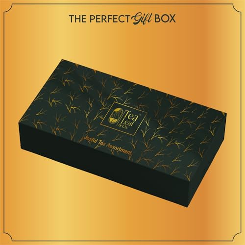 Image of Tea Gift Box Set Combo, 3 Refreshing Flavors, 100g (3.5oz), 50 Tea Bags | Premium & Aromatic Natural Ingredients, Includes English Breakfast, Turmeric Ginger, Sweet Hibiscus Cinnamon Teas, Easy Brew