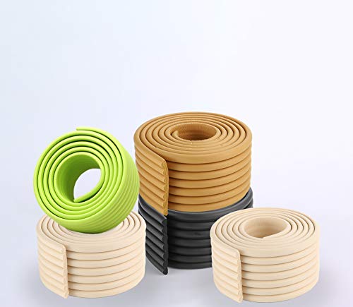 Gfqlong 2 Pack Baby Proofing Edge & Corner Guards 6.5Ft Multifunctional Child Safety Furniture Wide Bumper Table Sharp Edges Protector, Black #TOP4