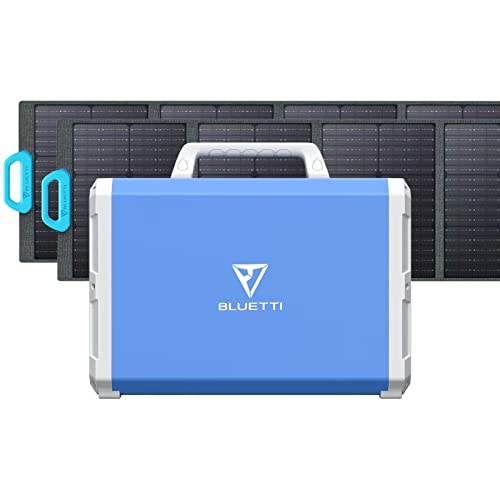 BLUETTI Générateur Électrique Portable EB240 avec 2 Panneaux Solaires PV120,