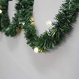 Brite Star Pine Lighted Garland, 18-Feet, Warm White