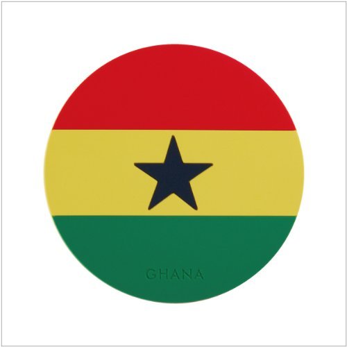 青芳 CASUAL PRODUCT 世界国旗コースター ガーナ φ90mm ワールドフラッグコースター GHANA