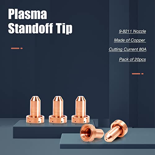 Image of WeldingStop 40pcs SL60 Electrode 9-8215 Tips 9-8211 Nozzle 80A for Thermal Dynamics SL60 SL100 Torch CutMaster 52 82 152 102 Plasma Cutter Consumables | Compatible with Thermal Dynamics Cutmaster 38 /52 /82 /102 /152 Plasma Cutter 80A Consumables 40Pcs