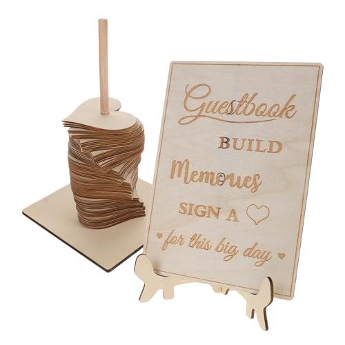 Libro de visitas en forma de corazón para la mesa de invitados de boda 2