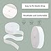 4 Rolls Elastic for Sewing, White Elastic Band Knit Elastic Spool High Elasticity 0.4/0.6/1/1.5 Inch in Width, 5.5 Yards/Roll for Waistband Pants Dress Swimwear Belt or Crafts DIY (White-4 Rolls)