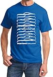 1964-2018 Ford Mustang Evolution Classic Outline Design Tshirt Large Royal