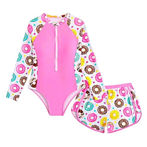 Tankini para niña de dos piezas con volantes y pantalón corto ideal para playa