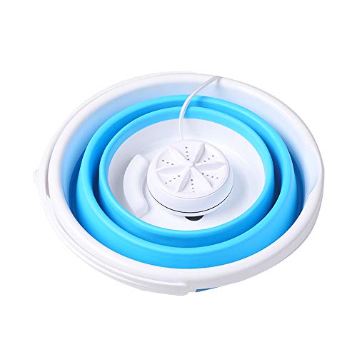 Houshome Lavadora Turbo Dobrável 5L Mini Máquina de Lavar Portátil Leve Viagem Lavadora de Turbina U