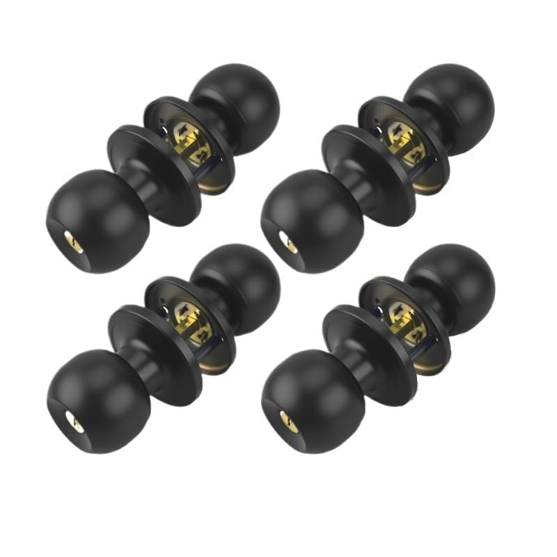 Poignée de porte noire avec clé et cylindre robuste pour une sécurité durable de vos intérieurs