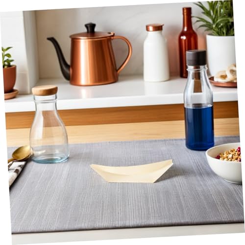 Platos desechables de madera para sushi Toyvian x100 miniatura 5