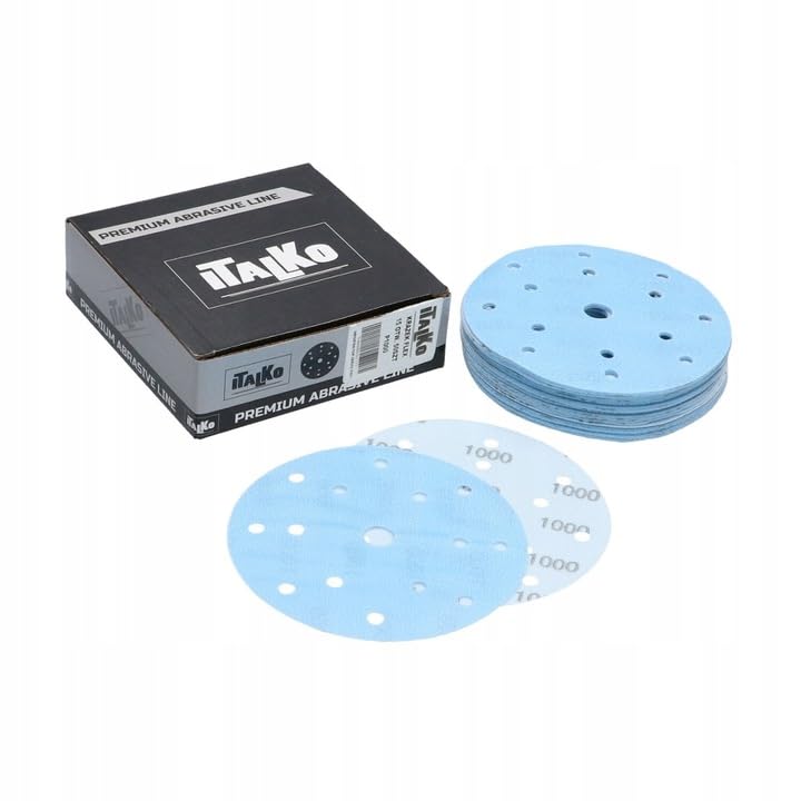 FLEX Disques abrasifs 150 mm P800-P5000 | 15 trous Kit de papier abrasif pour finition laquée de voiture, bois, ponceuse excentrique, ponçage humide