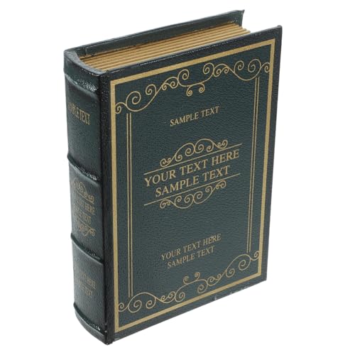 HOLIDYOYO Decorazione Vintage Simulazione Libro Ornamentale Per Ufficio e Casa Design Unico Scuro Per Allestimenti Fotografici e Arredamento Edio Di Libri Finti Per Stile Retro