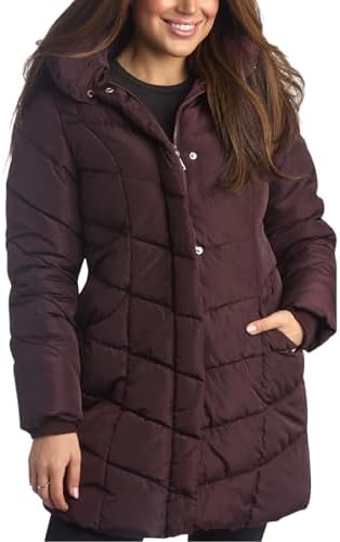 Steve Madden Womens Long Puffer Coat - Heavyweight Insulated Fall...