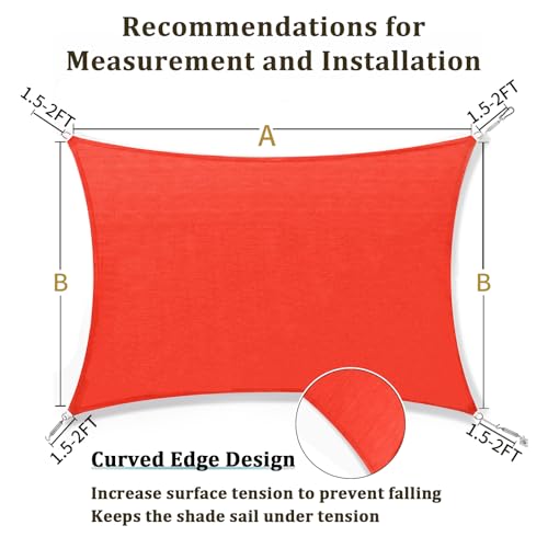 Snapklik.com : Shade&Beyond Sun Shade Sail Rectangle Canopy 8 X 10 Sail ...