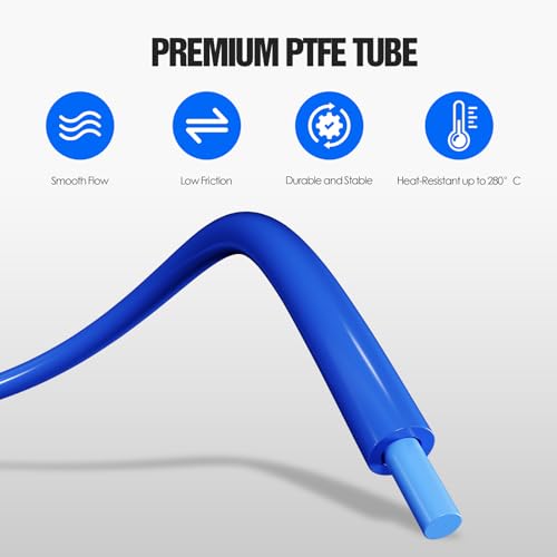 HANGLIFE Bowden Tube Kit, PTFE Tube for 1.75mm Filament with PC4-M10 & PC4-M6 Tubing Connectors, Cutter Included – 3D Printer Accessories for Creality Ender 3/3 Pro/3 V2/5/5 Pro/CR 10 & More - Image 4