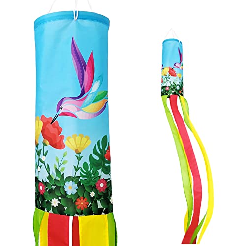 Madrona Brands Hummingbird Windsock Durable Outdoor Hanging Decoration | Yard, Garden, Patio, Home | 60-Inch