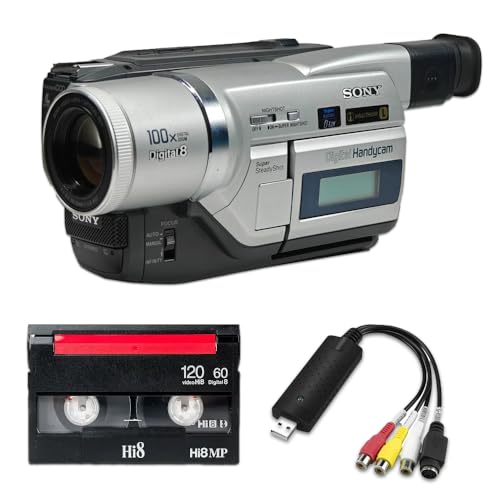 8mm Digital8 Hi8 Tape Player Nightshot CCD Handycam Camcorder w/Blank Tape USB (USB)