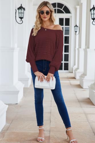 Image of Cakulo Womens Off Shoulder Oversized Pullover Knit Sweater