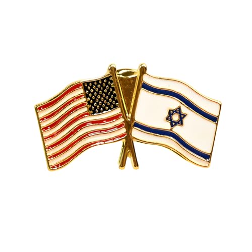 1Pcs America Israel Flag Lapel Pins Metal Flag Lapel Pins for Backpack Suits Jackets Clothes Hat