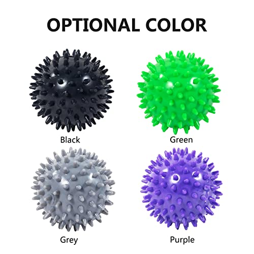 fengny 2 bolas de ouriço fitness bola cravada para mão pé para trás ferramenta de massagem muscular