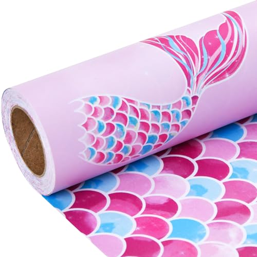 Papier cadeau sirène pour l'anniversaire d'une fille - Emballage de fête Sikiweiter