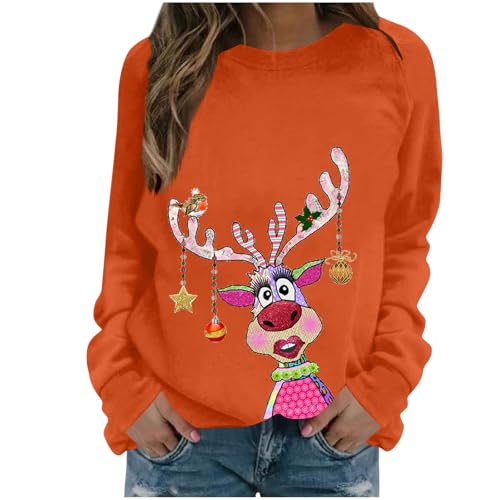 Weihnachtspullover Damen Lustig Weihnachtsoutfit Christmas Sweatshirt...