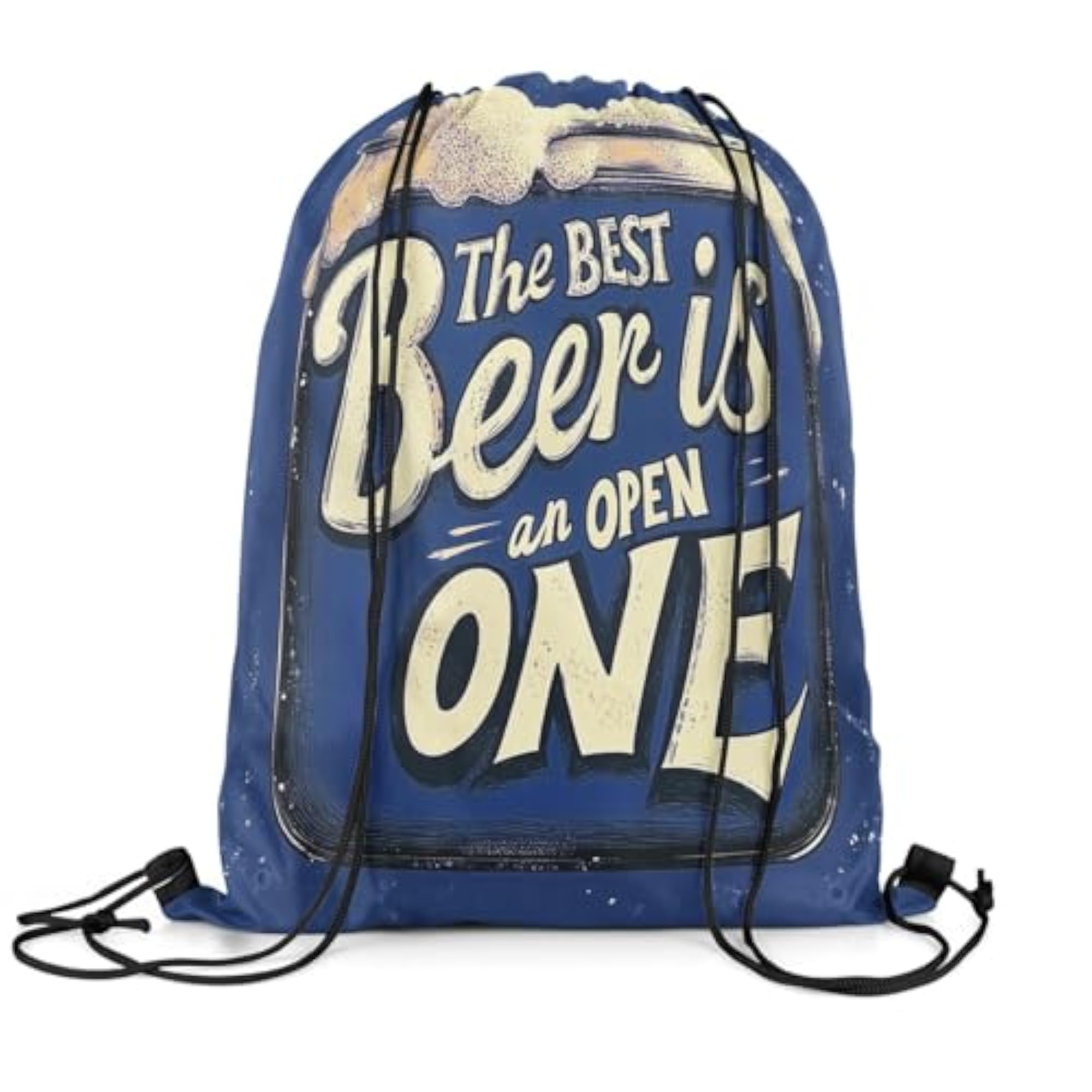 Christmas Tree Drawstring Backpack, Festive Gym Bag