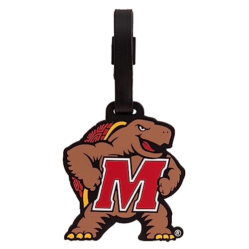 Desert Cactus University of Maryland Luggage Tag – Official UMD Terrapins Travel ID Tag for Suitcases, Bags, and Carry-Ons (Design A)