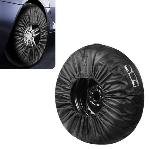 QKYS Spare Tire Bag with Adjustable Elastic Strap Car Dustproof Tires Protector for All Seasons, 31