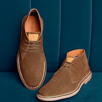 LOUIS STITCH Suede Leather Chukka Boot for Men | High Ankle Casual Office & Trekking Shoes | Hiking Boot | Stitch Down Desert LSSD