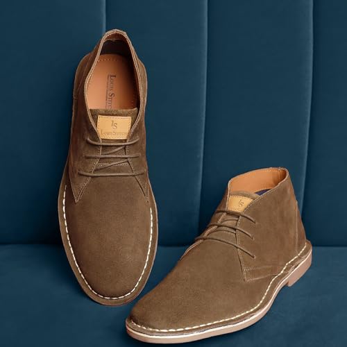 LOUIS STITCH Suede Leather Chukka Boot for Men | High Ankle Casual Office & Trekking Shoes | Hiking Boot | Stitch Down Desert LSSD