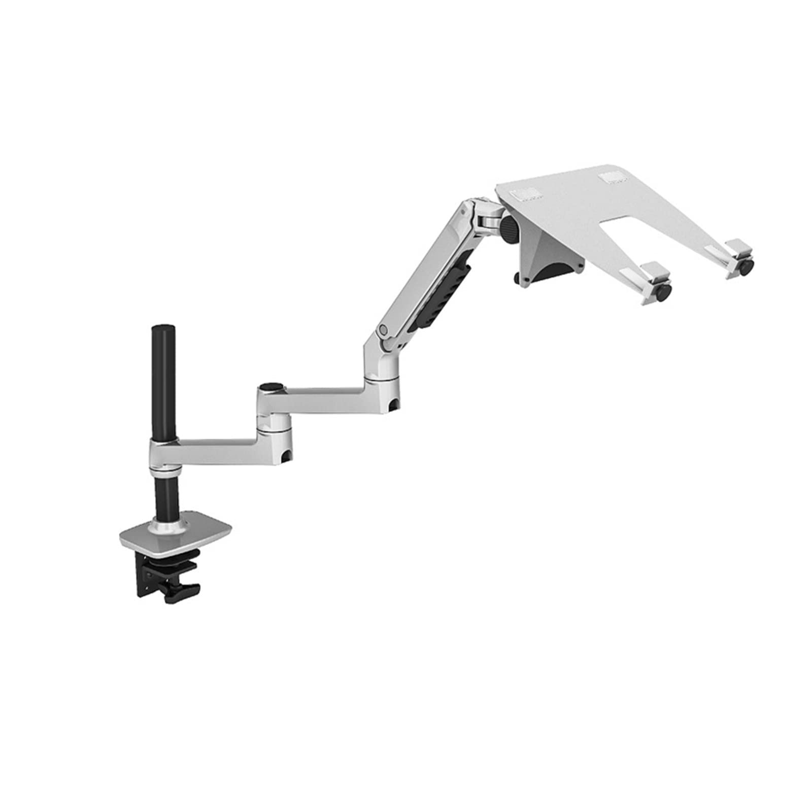 Aioneer Adjustable Monitor Arm With Full Motion And Mechanical Spring For Ergonomic Desktop Setup-450mm Silver