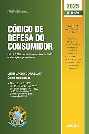 Capa do livro CÓDIGO DE DEFESA DO CONSUMIDOR 2025 - 40ª Edição Atualizada