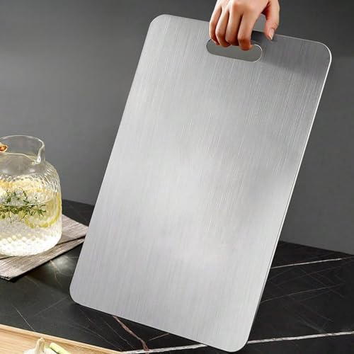 Finiky Stainless Steel Chopping Board for Kitchen, Small, Size 30x20 Cm- Silver, Ideal for Chopping, Slicing, Dicing, Cutting & Serving Food (B0D7STP9G7) Amazon Price History, Amazon Price Tracker