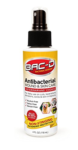 BAC-D 624 Animal Wound and Skin Care, Steroid Free, Non-Necrotizing, 4 oz.