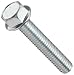 Steel Hex Bolt, Grade 8, Zinc Plated Finish, Serrated, Flange Hex Head, External Hex Drive, Meets IFI 111/SAE J429, Flanged, Serrated, 1/2" Length, Fully Threaded, 1/4"-20 UNC Threads, Imported (Pack of 100)