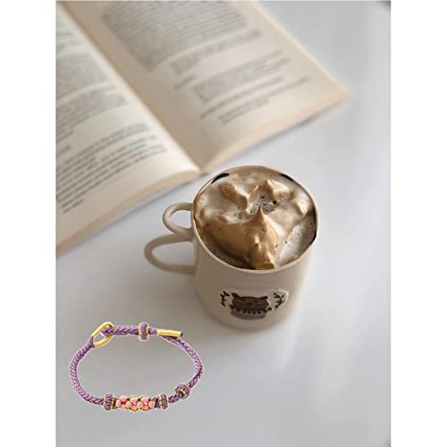 To My Granddaughter Bracelet A Link That Can Never Be Undone Peach Blossom Bracelet Adjustable Braided Rope Bracelet Eight Strand Braid Bracelet For Women Teen Girls Jewelry Christmas Gifts (Purple) #TOP1