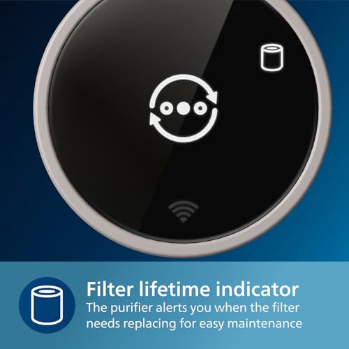Philips Original replacement filter for air purifier AC0650 en AC0651/10, NanoProtect HEPA, 12 months, levenslange indicator, Zwart/Wit (FY0611/30)