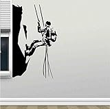 100% brandneue Qualität. Klettern Wandtattoo Kletterer Vinyl Aufkleber Berge Wandschild Klettern Poster Extremsport Wandkunst Geschenk Schablone Schlafzimmer 34X57CM