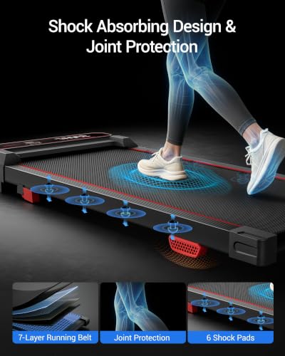 Image of LONTEK 15% Incline Walking Vibration Pad Portable Under Desk Treadmills