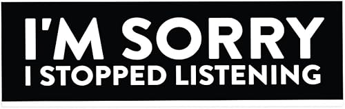 Andaz Press Funny Office Desk Plate, I'm Sorry I Stopped Listening Placa acrílica para el hogar, escritorio, jefe, compañero de trabajo, trabajo,