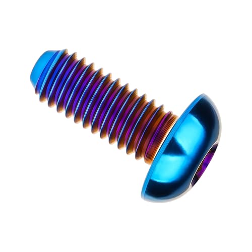 Image of Titanium Bolt M3 8 10 12 15mm Allen Key Head Screws for Bicycle Pack of 4 (Burnt Blue, M3x12mm)